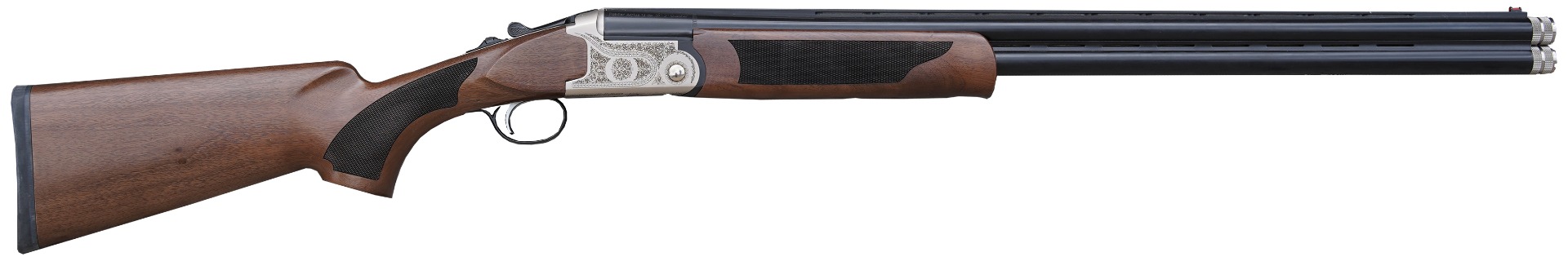 Pointer KAR2028 Acrius 20 Gauge with 28" Black O/U Barrel, 3" Chamber, 2rd Capacity, Nickel Engraved Metal Finish & Turkish Walnut Stock Right Hand (Full Size) Includes 5 Chokes