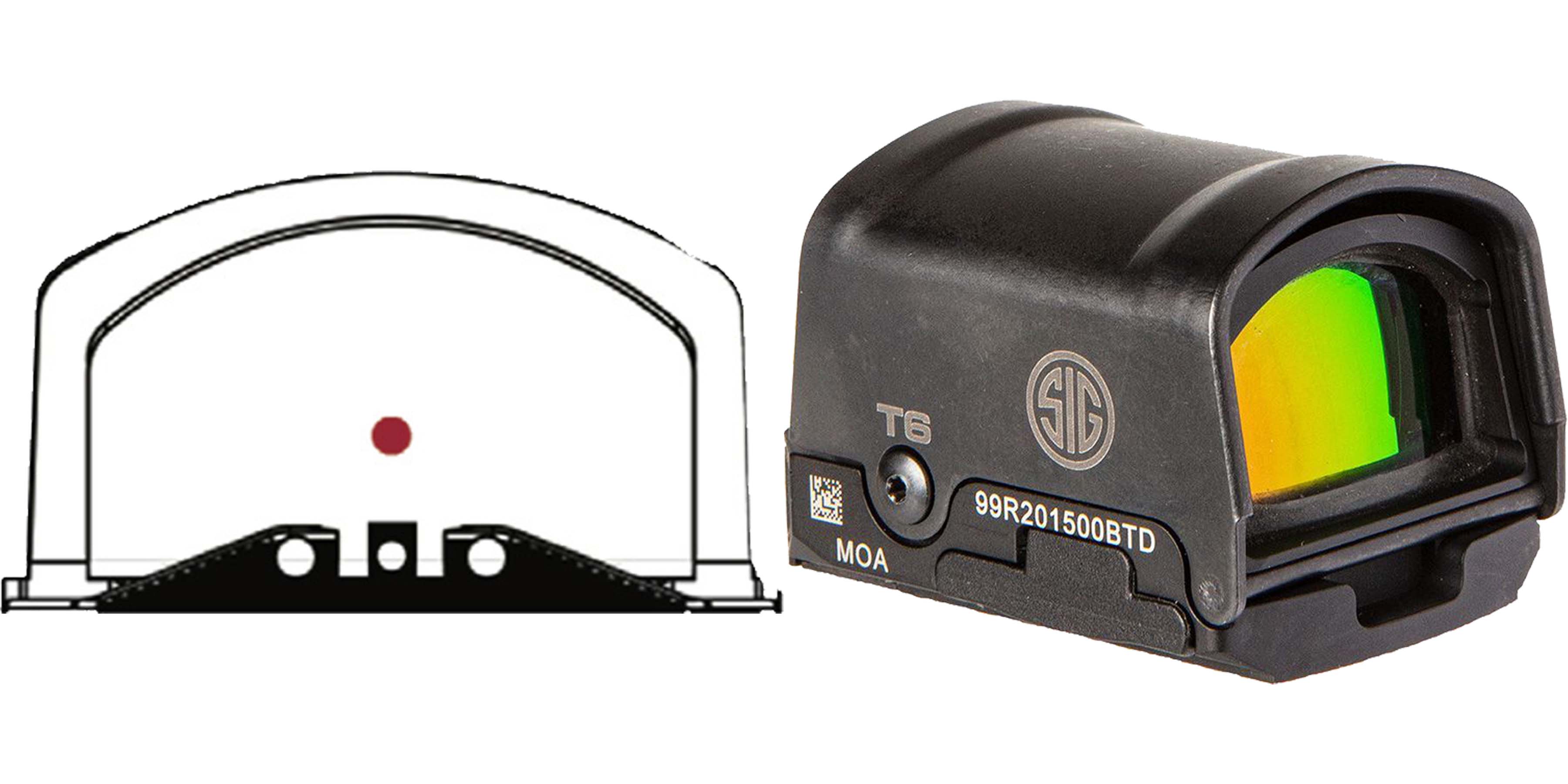 Sig Sauer Romeo2 Large Shroud 1x30mm 3 MOA Red Dot Reflex Sight - image 4 of 5