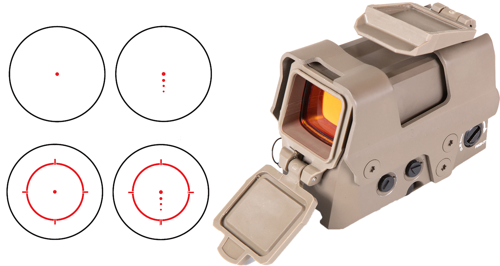 Sig Sauer Romeo 8 Ballistic Circle Dot Red Dot Sight - 1x38mm, Flat Dark Earth