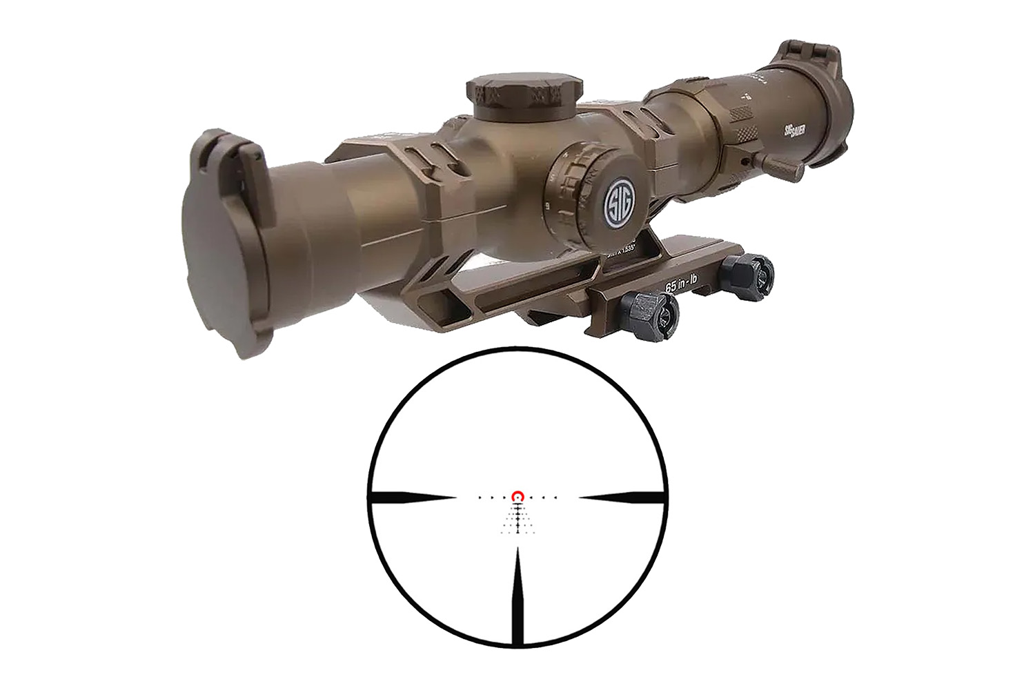 Sig Sauer Tango-MSR 1-10x26mm FFP Scope, Coyote Brown, BDC10 Illuminated Reticle, w/ Alpha MSR Mount