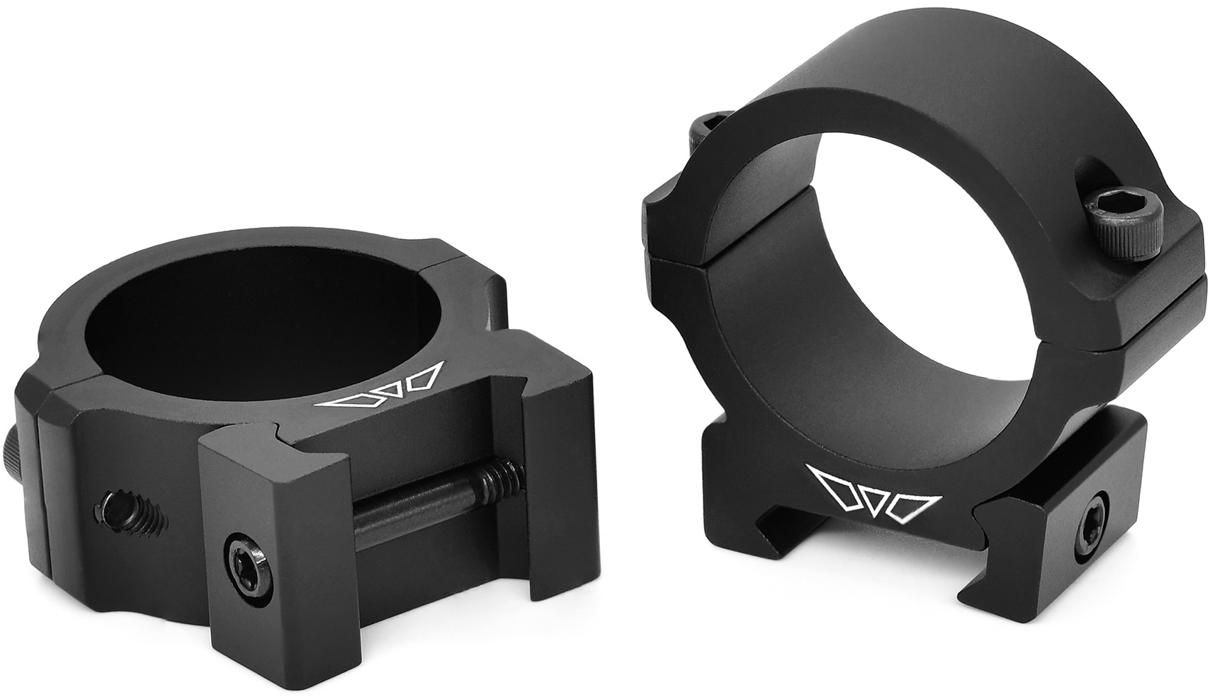 Warne Vapor 30mm Low Scope Rings - Matte Black, Horizontal Split