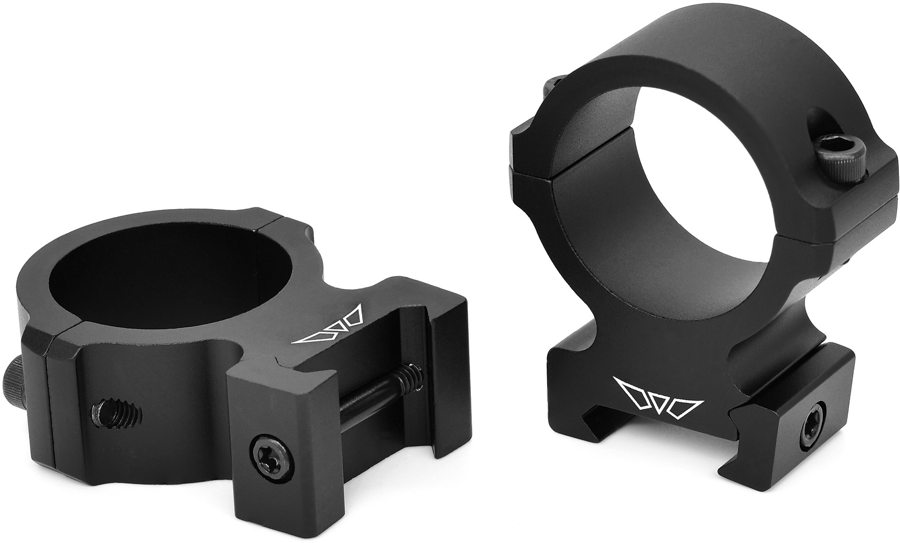 Warne Vapor 30mm High Horizontal Split Rings, Matte Black