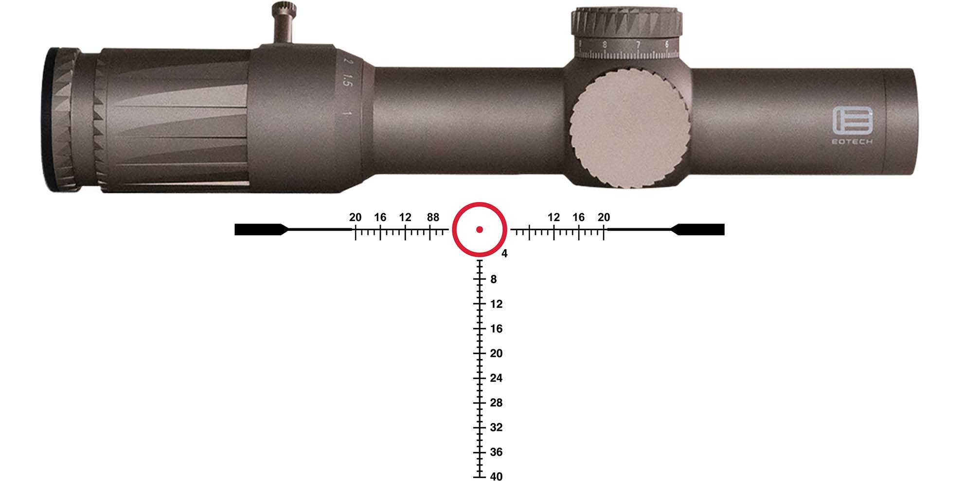 EOTech Vudu 1-10x28mm First Focal Plane Rifle Scope, Tan