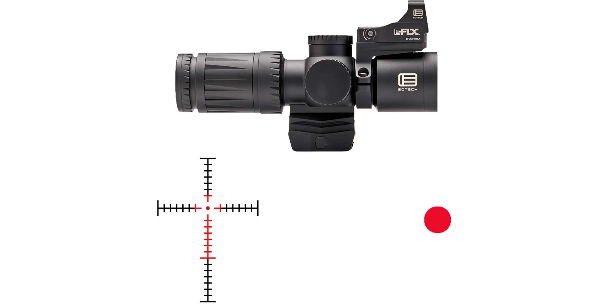 EOTech Vudu 3-9x32mm Scope with HC-1 Reticle and EFLX Red Dot