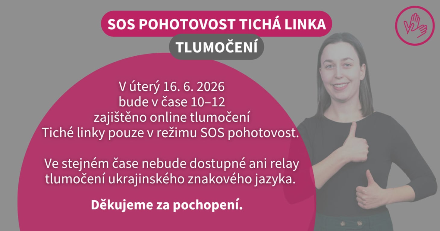 16. 6. tlumočení SOS pohotovost, nedostupnost služby relay UZJ
