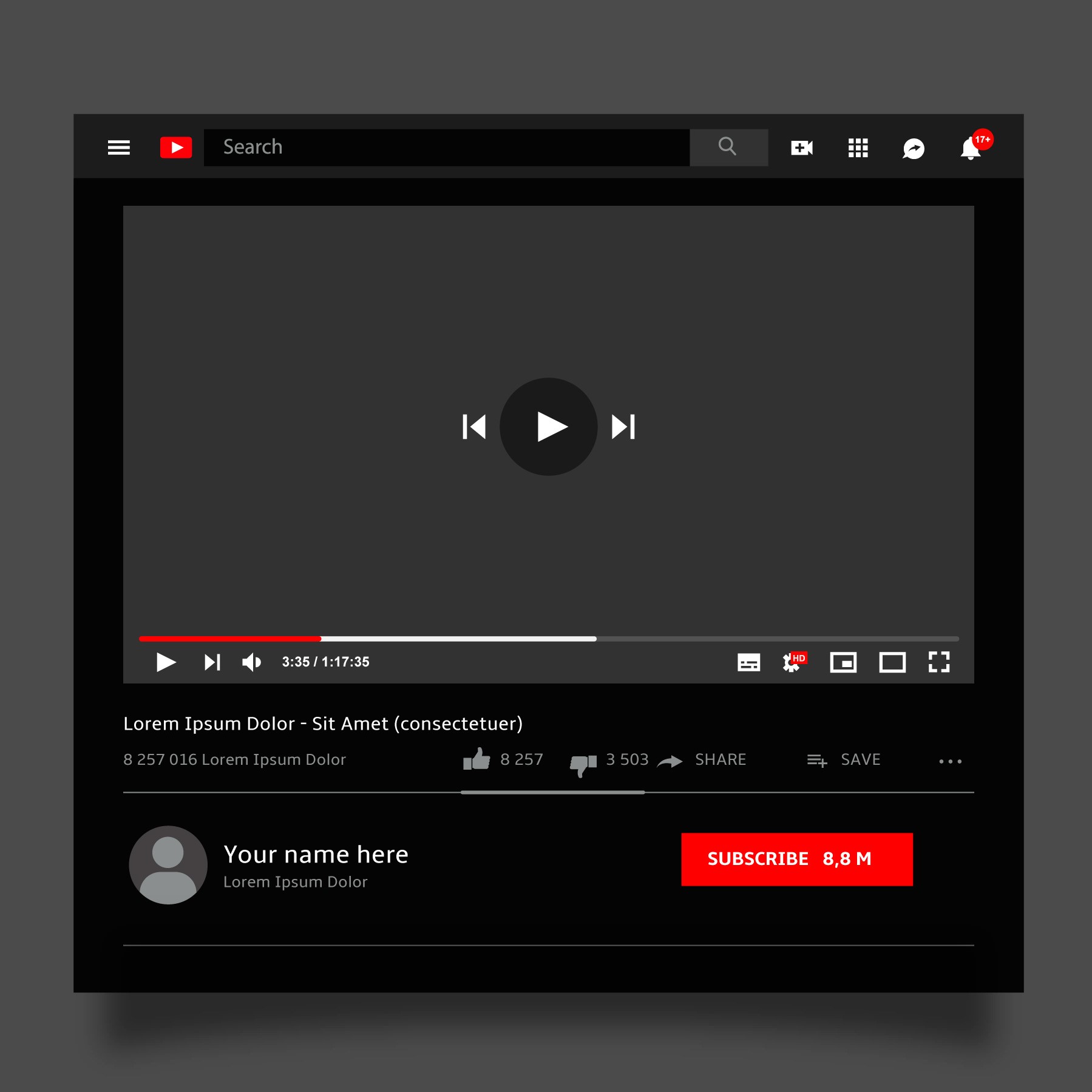 Yputube video player