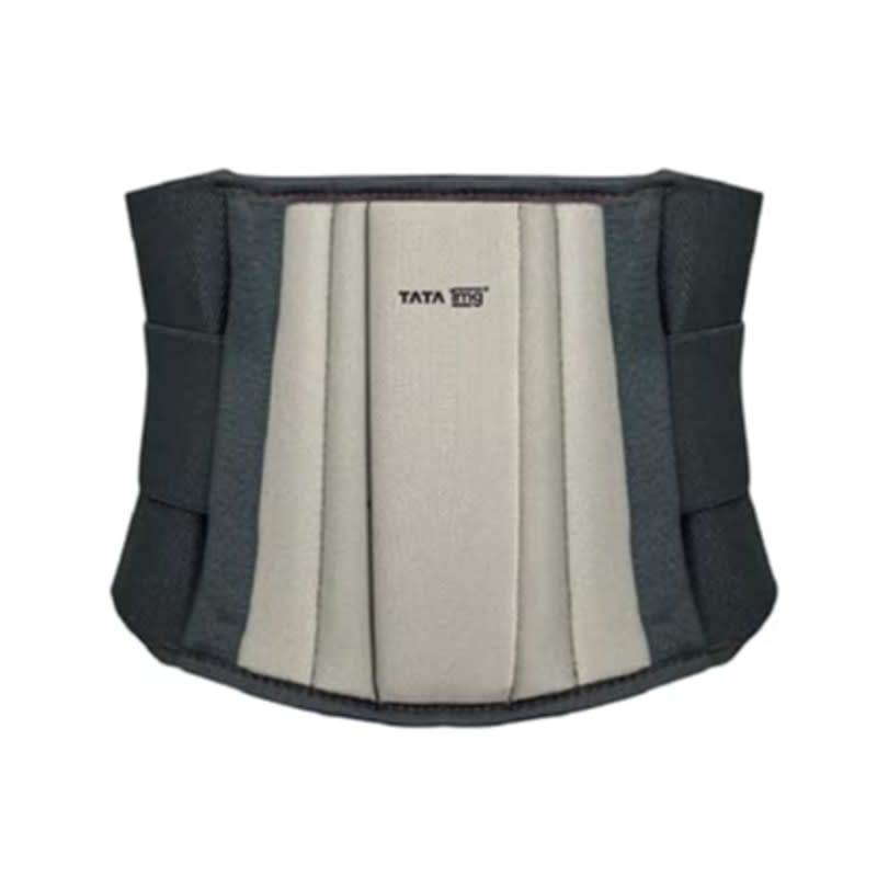 Tata Lumbar Sacral Belt For Back Sprains, Strains, & Muscle Spasms, Unisex With 5 Flexible Splints for Lower Back Support, L,Pack Of 1