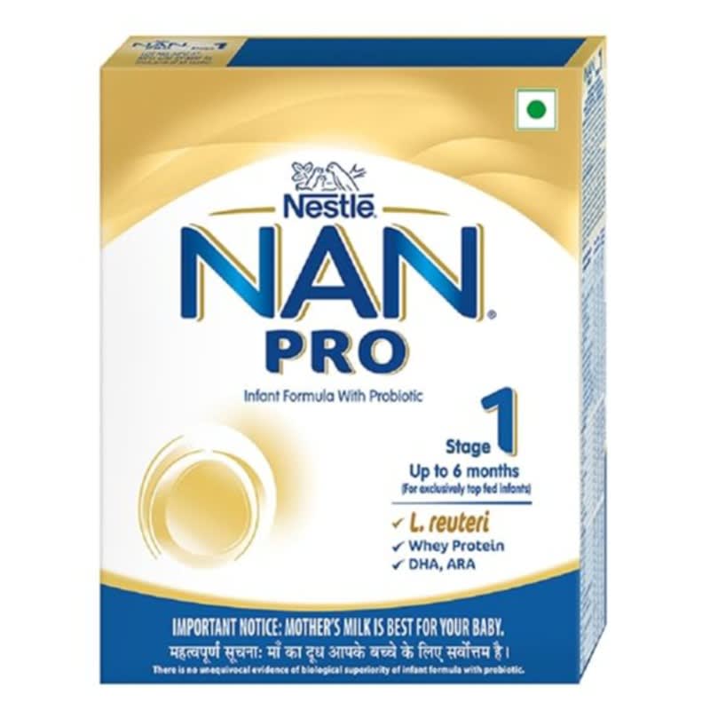 NAN PRO Stage 1 Infant Formula Milk Powder for babies (Up to 6 months) - with Probiotic, 400g Bag-In-Box Pack