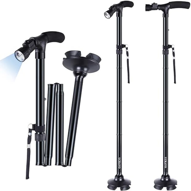 UCRAVO Cane with Non-Slip Grip Handle for Men & Women,Walking Stick,Adjustable Walking Cane