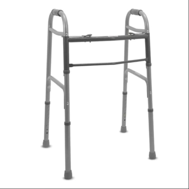 Steel Frame Height Adjustable Imported Walker | Mobility Aids for Seniors | Adult Walker | Walkers for Patients and Injured | 2-Button Folding Walker