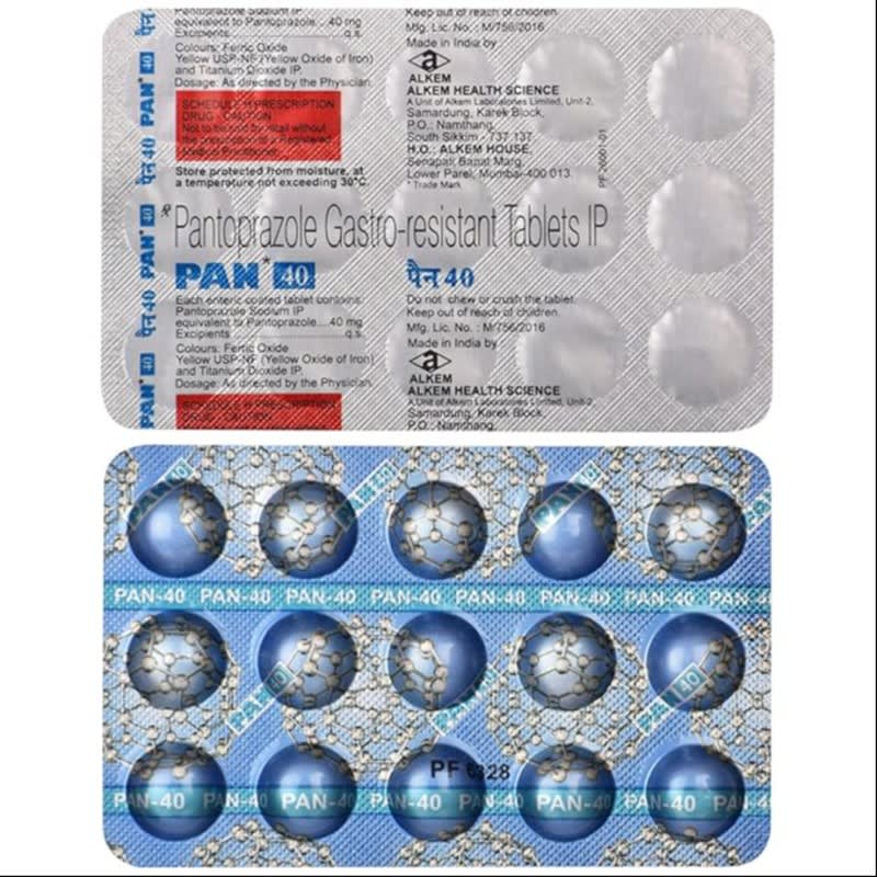 Pan 40 - Strip of 15 Tablets