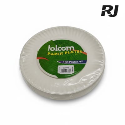 100pcs plato de papel blanco 9"