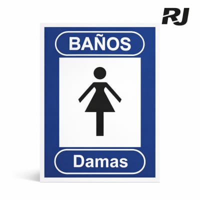 15X19 Rotulo p/bano de mujer