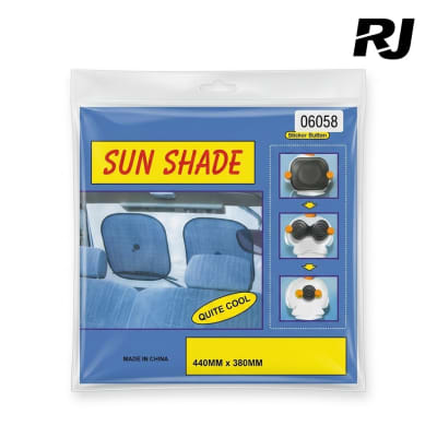 2pcs malla de tela negra tapa sol p/ventana de carro