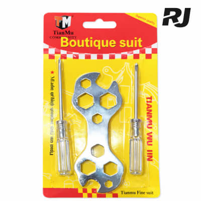3pcs set c/llave boca fija varios huecos