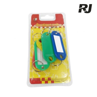 5PC set de llavero c/placa p/apuntar nombre