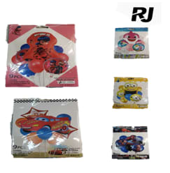 9pcs set de bomba de papel metal c/fabula