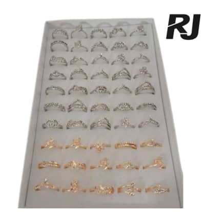 Anillo c/surtidos figuras de diamante X 1caja 50pcs