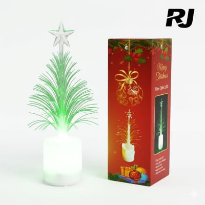 Candela c/arbol de fibra y luz