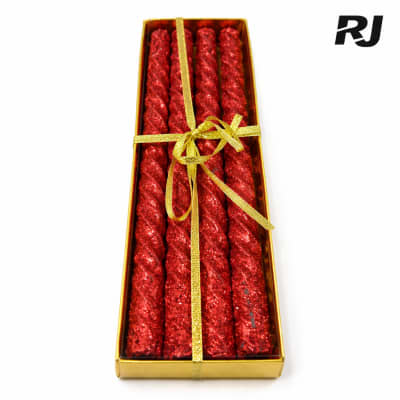 Candela c/escarcha#8 4pcs