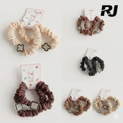 Cola p/pelo c/adorno cruz o cuadro(12)x1paq de 2pcs