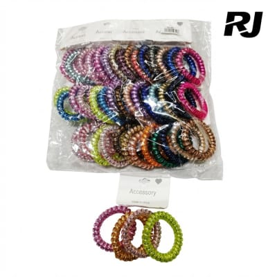 Cola p/pelo de resorte color brillante g X1paq de 4pcs