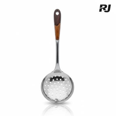 Cucharon p/cocina c/hueco metal mango c/2color