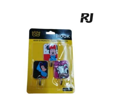 Ganchito c/adhesivo dibujo fabula 3pcs