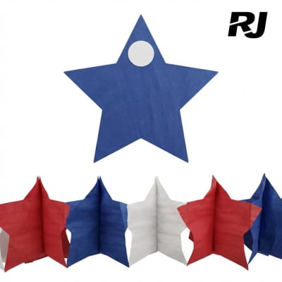 Guirnalda estrella colores patrios 2m