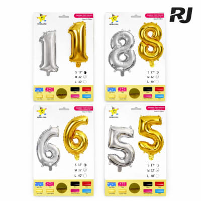 Inflable de numero individual dorado 32 pulg