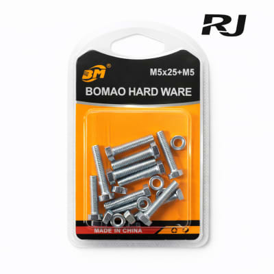 M5x25+M5 paquete tornillo c/tuerca