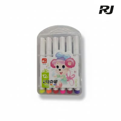 Marcador color en caja plast 12pcs
