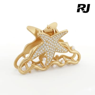 Pirana metal c/estrella de mar (12)x1