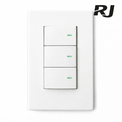 Placa c/3apagador blanca