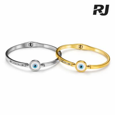 Pulsera c/ojo de acero titanio