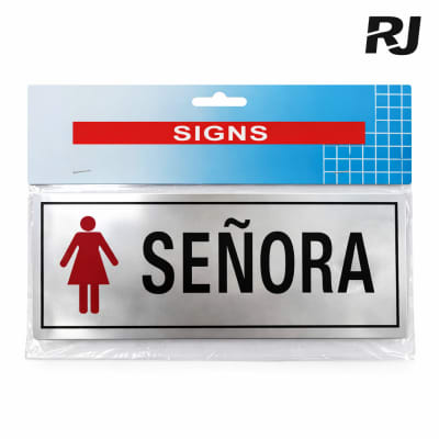 Rotulo p/bano de mujer