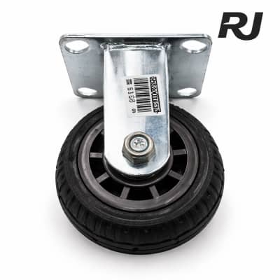 Rueda p/perra pesada sentido fijo café c/negra 5pulg