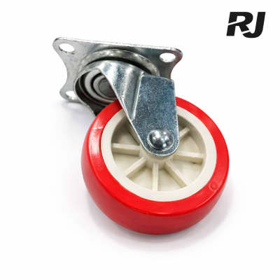 Rueda universal roja 3pulg