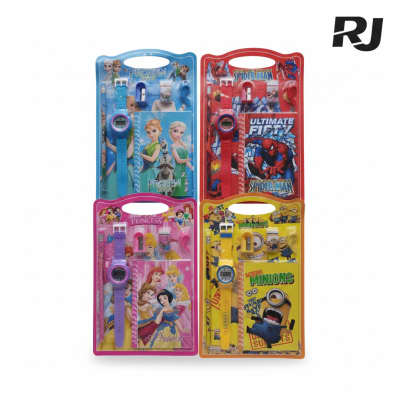 Set de escolar c/1lapiz,reloj,libreta,tajador,borrador