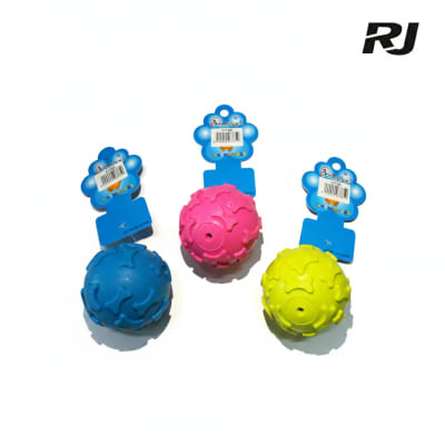 juguete p/perro bola c/pito dibujo hueso