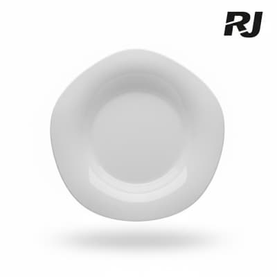 plato de melamina redondo blanco 9pulg