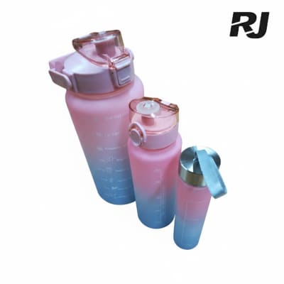 set de botella de agua plast c/medidas 3pcs