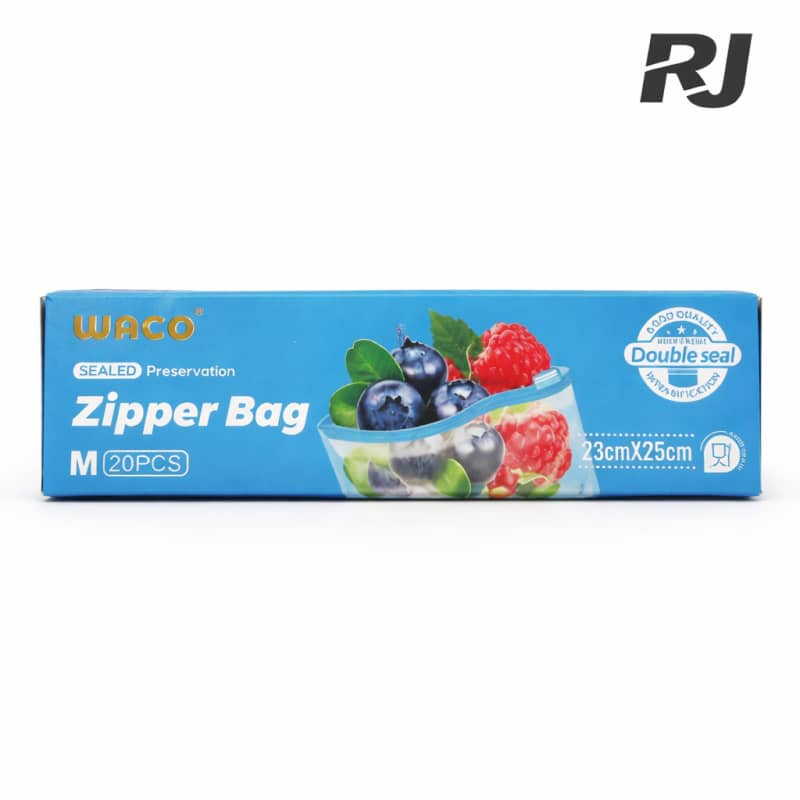20pcs M bolsa de conservacion c/ziper lisa plast