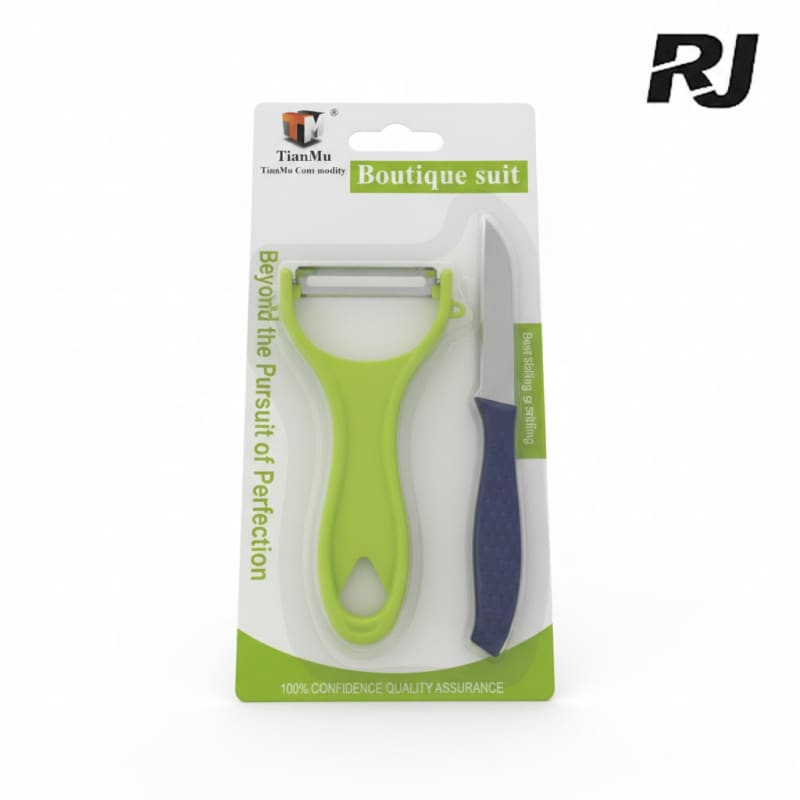 2pcs set c/pela papa y cuchillo pequello