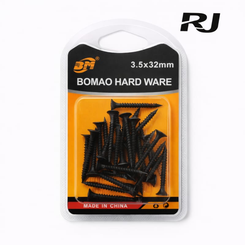 3.5X32mm 26pcs paquete tornillo punta fina negro