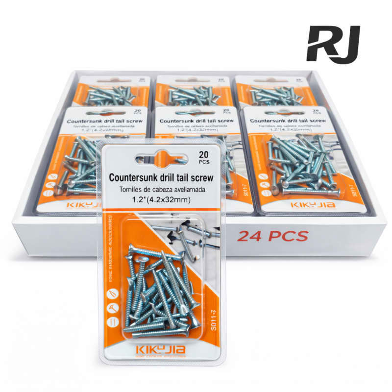 4.2x32mm paq Tornillo Puntabroca Cabeza Plano