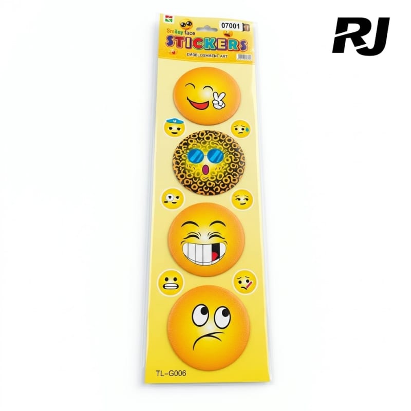 4pcs sticker cara emoticon