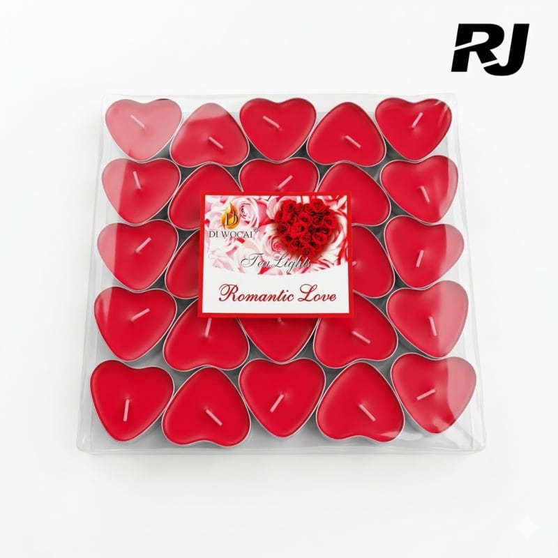 50pcs candela est corazon en caja