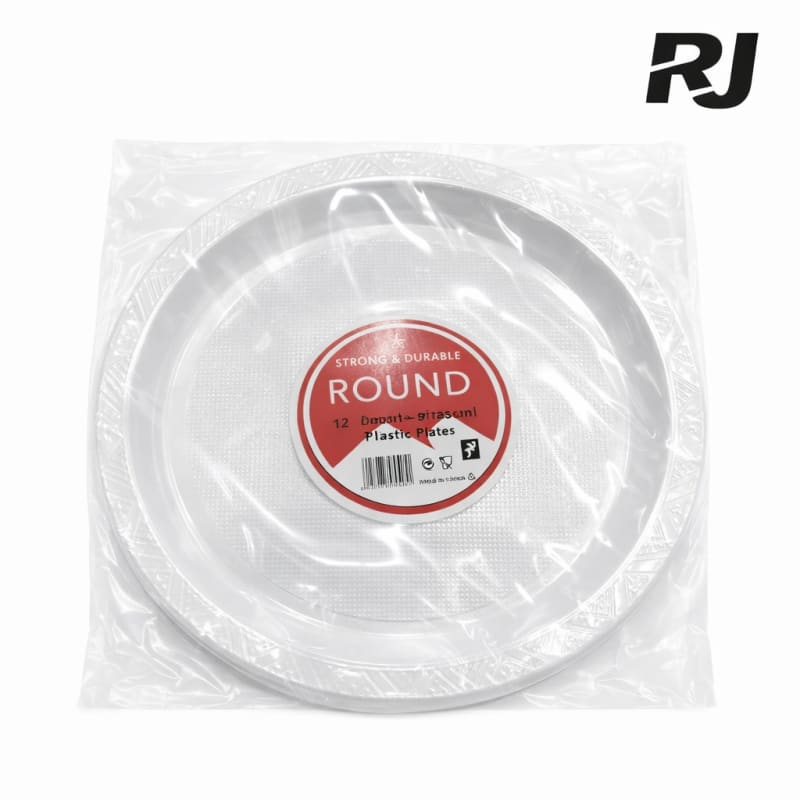 9#ps plato plast blanco 12pcs