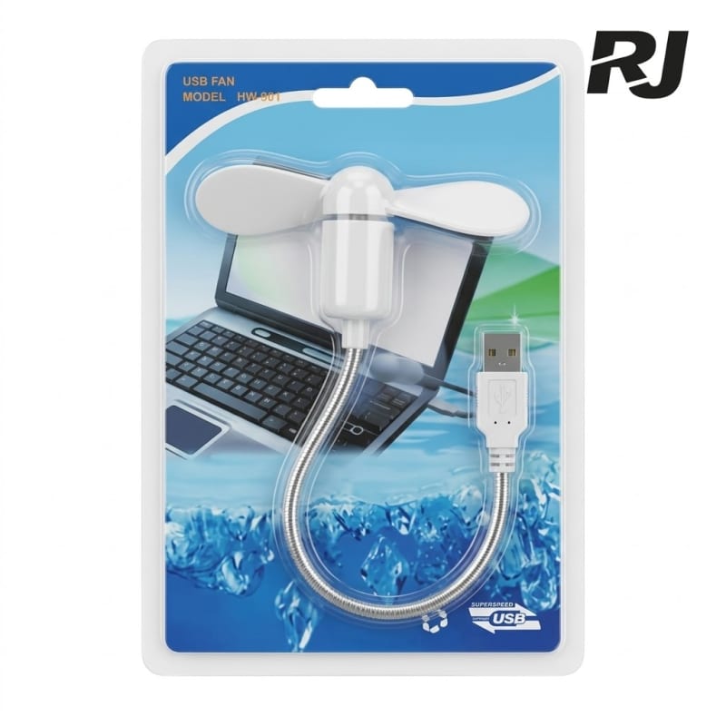 Abanico c/enchufe usb tubo flexible